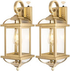 Dusk to Dawn Golden Outdoor Sconces Enclosed Bottom by DiscoverBeautyofLighting
