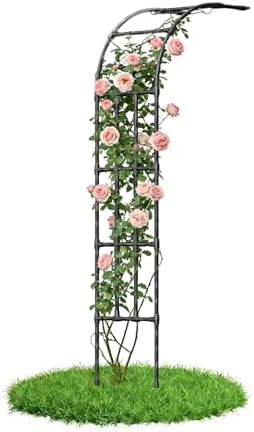 Half Side Garden Arch Trellis,1.97FT×8.53FT by PlusYard
