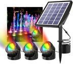 RGB Solar Pond Lights LED Underwater, 13 Lighting Modes Submersible Pond Lights, Smart Auto ON/Off Color Changing Landscape Spotlights with IP68 Waterproof for Outdoor Ponds Garden Patio Decor by CreationcomesfromlifeSrygeryproductsarebuiltontherealneedsofcustomers