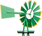lapday 8FT Ornamental Windmill, Outdoor Backyard Garden Decoration Weather Vane, Heavy Duty Metal Wind Mill Weather Resistant (Green) - Image 4