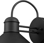 Globe Electric 44165 1-Light Outdoor Wall Sconce, 2-Pack, Weatherproof, Black Finish, Outdoor Lighting Modern, Wall Lighting, Porch Light, Front Porch Décor, Patio Décor, Outdoor, Bulb Not Included - Image 2
