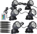 Pond Lights, Colored Fountain Light Timer Underwater RGB Waterproof Submersible LED Outdoor Spotlights with Spiked Stand for Garden Lawn Yard Landscape, 6 Lights by Unknown