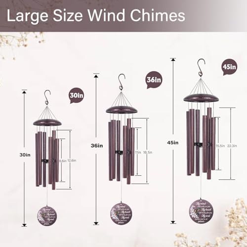 Personalized Wind Chimes Memorial Mother Father, Hummingbird Keepsake - Image 3