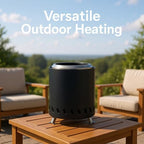 Tabletop Fire Pit for Outdoor Camping and Picnics, Black Stainless Steel Wood Burning Fireplace, 5.9 x 7.9 x 5.9 in Smokeless Firewood Stove, Portable Mini Fire Bowl for Backyard - Image 3