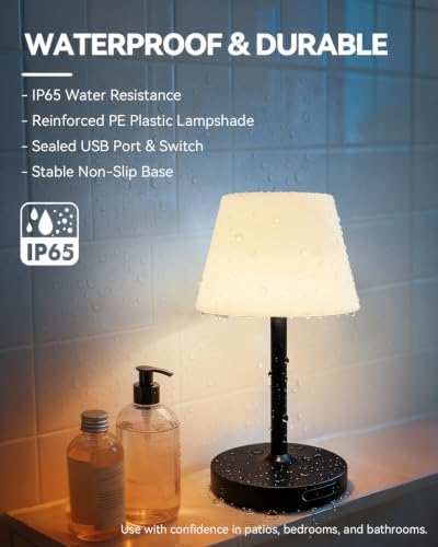 SAIWEYA Outdoor Waterproof Shower Lamp, 8000mAh Rechargeable Bathroom Lamp - Image 2