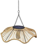 Rattan Style Solar Lantern Iron Frame Outdoor(Single-layer petals) by Elchuiaby