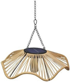 Rattan Style Solar Lantern Iron Frame Outdoor(Single-layer petals) by Elchuiaby