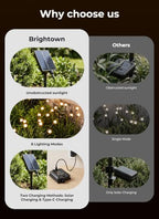 Brightown Solar Lights Outdoor,8Pack 64LED Solar Garden Lights Warm White - Image 7