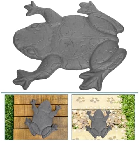 Toyvian Cast Iron Frog Stepping Stone, Garden Pathway Sculpture - Image 5