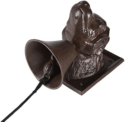 BRASSTAR Cast Iron Dog Head Shape Door Bell Antique Wall Hanging Dinner Bell Decoration for Farmhouse Outside House Garden TQGJPT287 - Image 4