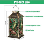 Solar Lantern Stained Glass Frog King Lotus Throne Jewel Crown Outdoor Garden Hanging Lantern Waterproof Solar Powered Lighting Outside Table Lamp for Deck Yard Camping Patio Gifts for Mom - Image 2