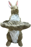 Magnesium Oxide Bunny Statue Hand-Painted Rabbit Sculpture Garden Lawn Ornament by Unknown