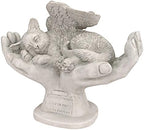 Design Toscano KY69909 in His Hands Cat Pet Grave Memorial Outdoor Garden Statue Monument, 15 inches wide, 12 inches tall, Handcast Polyresin, Antique Stone Finish - Image 5