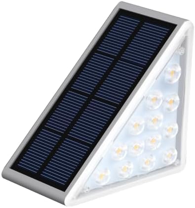 AUDLES LED Solar Step Lights Waterproof Outdoor Stair Lights, Solar Deck Lights Outdoor Decor IP67 Solar Decoration Lights for Yard (Warm/Cool Light Comb., 16 Pack) by AUDLES