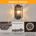 Brown Outdoor Wall Sconce,Waterproof Exterior Lighting Fixture - Image 4