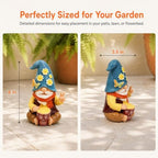 2Pack Garden Gnome Outdoor Statue, Fun Guitar and Drum Dwarf Rock Music Decoration, 6'' Hand Drawn Resin, Unique Home Gift for Music Enthusiasts and Gardeners - Image 3