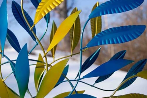 Chalily Meteor Explosion Garden Wind Spinner Outdoor Spinners for yard decoration and sculpture extra large metal spinning kinetic art giant lawn decorations solar wind power sculptures decor no motor - Image 3