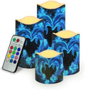 Cute DolphinSet Flameless Candles with Remote Control and Color Changing Indoor Electric Candles for Holiday Home Fireplace Kitchen Decor Pack of 4 Fake Candles by Uorisanigo