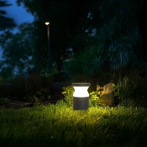Outdoor Bollard Light, LED Exterior Garden Lighting Fixture, IP54 Stainless Steel Body, PC Light Cover, Modern Outdoor Lighting for Yard Park Courtyard Pathway Patio Entrance Area - Image 6