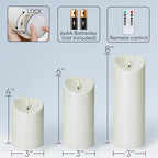 Homemory Flameless Candles with Timer and Remote Control, Battery Operated LED Candles, Realistic Fake Plastic Candles for Wedding, Festival, Home Decor, Waterproof Outdoor, D3”H4”6”8” - Image 7
