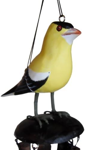 Cohasset Gifts Bamboo Wind Chime | #175AG | American Gold Finch Bamboo Wind Chime | Wood, Outdoor, Home Décor for Decks, Garden, Porch | Hand Painted Yellow | - Image 2