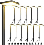 LUTEC 12 Pack Low Voltage Pathway Lights, Aluminum 12V Landscape Lighting with Connectors，IP65 Waterproof Anti-Glare Wired LED Pathway Lights, 5W 500LM Warm White 3000K for Pathway, Yard, Garden by LUTEC