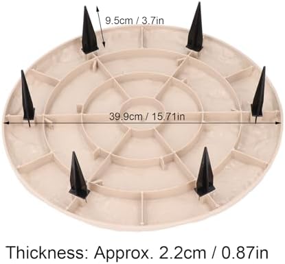 Garden Stepping Stones Beige Decorative Outdoor Stepping Stone with Ground Stakes for Lawn Garden Pathway Walkway - Image 2