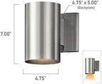 Kichler Outdoor Wall Sconce Light, Brushed Aluminum - Image 2