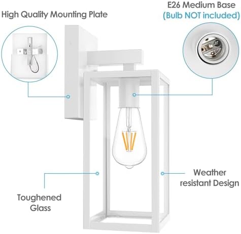 MAXvolador Outdoor Wall Light Fixture, Exterior Waterproof Wall Lantern - Image 7