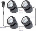 Colored Pond Lights with Timer, RGB Weighted Fountain Light IP68 Waterproof, Dimmable Outdoor Landscape Lights Fish Tank Pond Fountain Garden, 4 in Set - Image 6