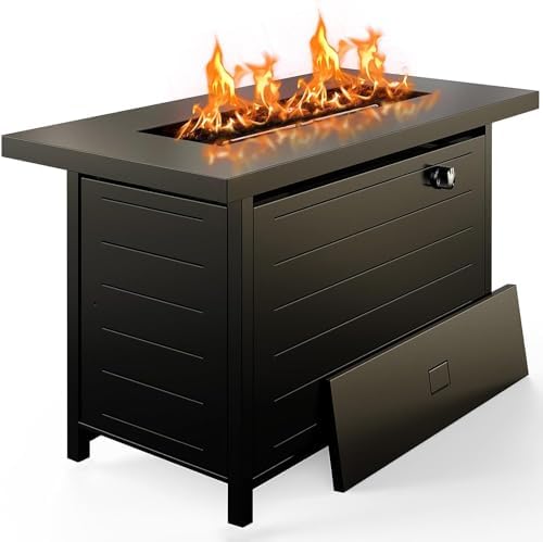 Ciays 42 Inch Gas Fire Pit Table, 60,000 BTU Propane Fire Pit for Patio by Ciays