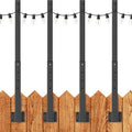 LETIANPAI 2.8Ft String Light Poles 4 Pack,Light Poles for Outside Lights,Outdoor with Fence Brackets Hanging Lights,Metal Stand Deck Patio Backyard by LETIANPAI