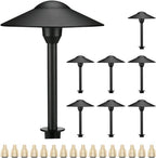 Lumina Lighting® 4W Landscape Lighting 12V Landscape Lights Low Voltage Landscape Path Lights Warm White Waterproof Outdoor Replaceable G4 LED Bulb for Garden Pathway Lawn Yard (Black) (8-Pack) by LuminaLighting%C2%AE