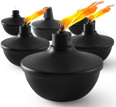 ZSPENG 6 Pack Metal Table Top Torches, 23.5oz Citronella Torch for Outside by ZSPENG