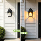 LIT-PaTH Outdoor Wall Light Fixture, Antirust Aluminum Glass, Black 2 Pack - Image 4