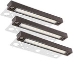 GKOLED 6.8 Inches LED Hardscape Lights, Low Voltage Retaining Wall Light Waterproof, 12V AC/DC Landscape Lighting, 1.5W 2700K, Classic Step Lights Outdoor, Die-cast Aluminum Housing (Pack of 3) by GKOLED