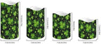Green Leaf Pattern Flameless Candles LED Pillar Candles Battery Operated Candles with Remote and Timers Color Changing Electric Fake Plastic Candles St. Patrick's Day Decor - Image 2