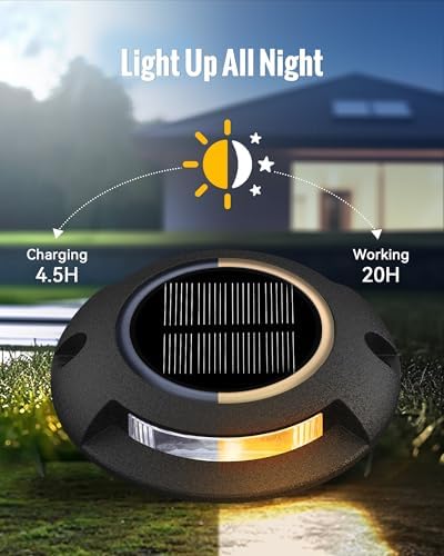 Solar Deck Driveway Lights 4 Pack Solar Dock Lights - Image 4