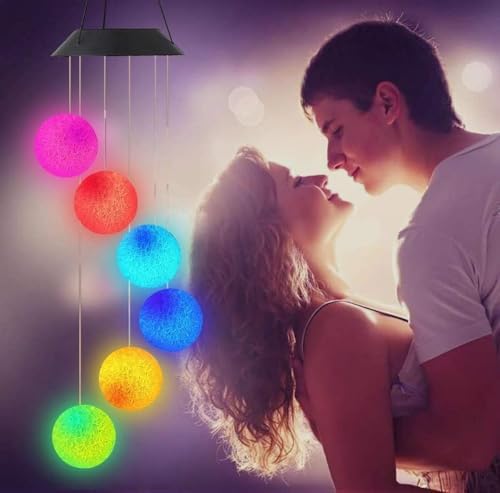 Hummingbird Solar Wind Chimes for Outside - Color Changing LED Outdoor Solar Lights Waterproof Windchimes, Home Garden Patio Yard Porch Decoration (Bead) - Image 7