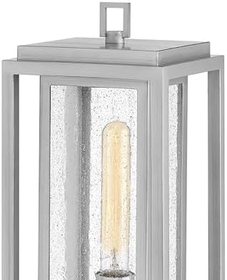 Hinkley Republic Medium 12V Outdoor Pier Mount Lantern, Satin Nickel Finish - Image 4