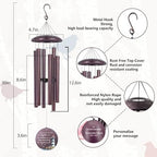 ASTARIN 30/36/45inch Personalized Memorial Wind Chimes for Loss of Loved One, Memorial Gifts for Loss of Mother/Father, Sympathy Gifts for Funeral Condolence Bereavement Grief - Image 2