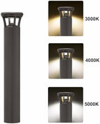 Commercial LED Bollard Light 42in,120-277V Outdoor Pathway Lighting, 3CCT Selectable 3000K/4000K/5000K, 24W/15W/12W Power Adjustable,IP65 Waterproof Aluminum Landscape Garden Walkway Plaza Lights - Image 3