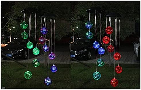 Solar Led Light Outdoor Wind Chime Lamp Color Changing Mobile Hanging Decorative Lighting for Garden Corridor Wedding Decoration (Color : Green) - Image 3