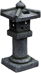 Outdoor Garden Animal Statues Patio Décor, Outdoor Japanese Lantern Statues, Garden Decor Sculptures Villa Courtyard Stone-Like Balcony Creative Zen Landscape Ornaments 26x2 by Unknown