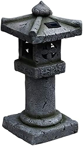 Outdoor Garden Animal Statues Patio Décor, Outdoor Japanese Lantern Statues, Garden Decor Sculptures Villa Courtyard Stone-Like Balcony Creative Zen Landscape Ornaments 26x2 by Unknown