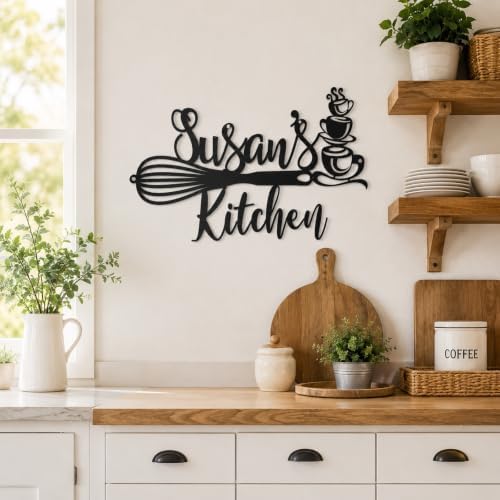 Custom Kitchen Name Sign, Personalized Kitchen Metal Sign, Kitchen Art Wall Decor, Kitchen Signs Wall Decor, Metal Wall Art, Kitchen Decor, Mothers Day Gift, Mom's Kitchen, Gift for Grandma - Image 3