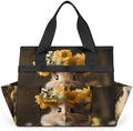 Funny Rabbit Garden Tool Bag Organizer Heavy Duty Floral Rabbit Gardening Tote Bag with 10 Pockets for Women Men Gardening Gifts by Home
