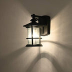 MICSIU 12.5" Modern Farmhouse Textured Black Outdoor Wall Light Fixture - Image 3
