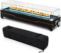 Grisun 28" Table top Fire Pit with Glass Wind Guards for Patio & Camping by Grisun