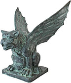 Winged Gargoyle of Naples Bronze Garden Statue by DesignToscano
